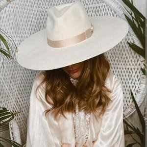 Lack of Color-Montana Ivory Bone Fedora, hat
